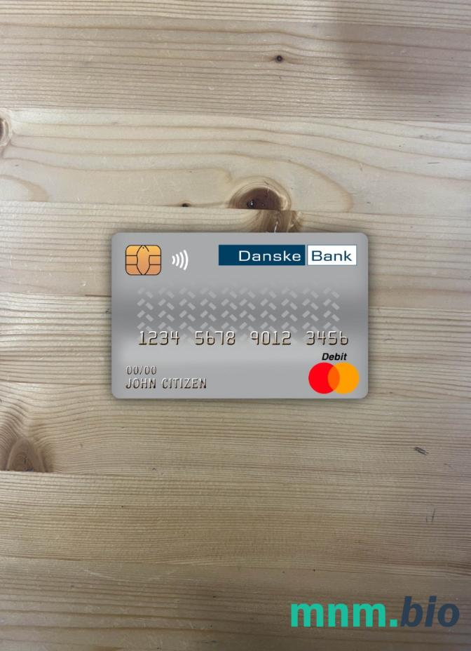 Denmark Danskebank master obciążyć card wygląd fotograficzny skan PSD + zdjęcie